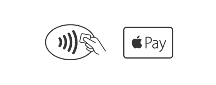Иконки Apple Pay на платёжных терминалах